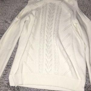 Off-White, of the shoulder sweater.